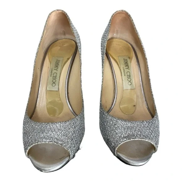 Authentic Jimmy Choo Wedge Metallic - Picture 2 of 5